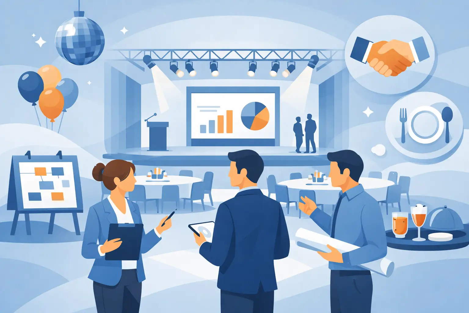 Ghid organizare eveniment corporate indoor