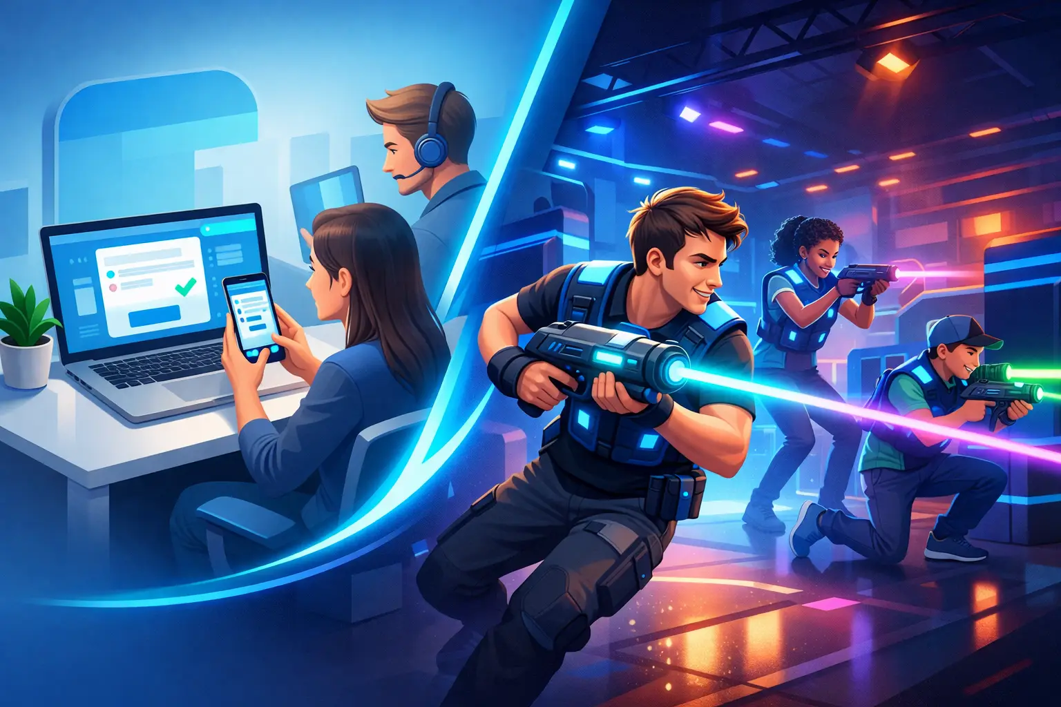 Rezervare laser tag Cluj fără telefon