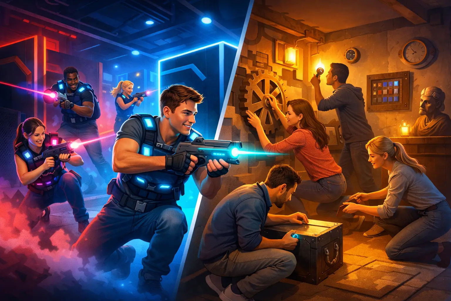 Laser tag sau escape room: ce alegi pentru grup?