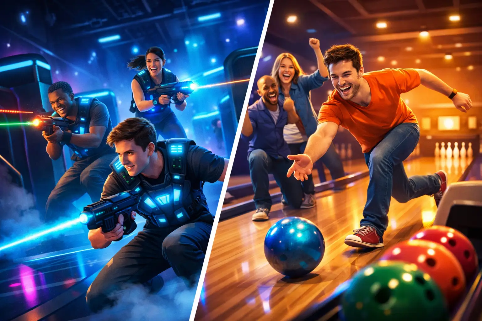 Laser Tag versus Bowling: Ce alegi pentru grup?