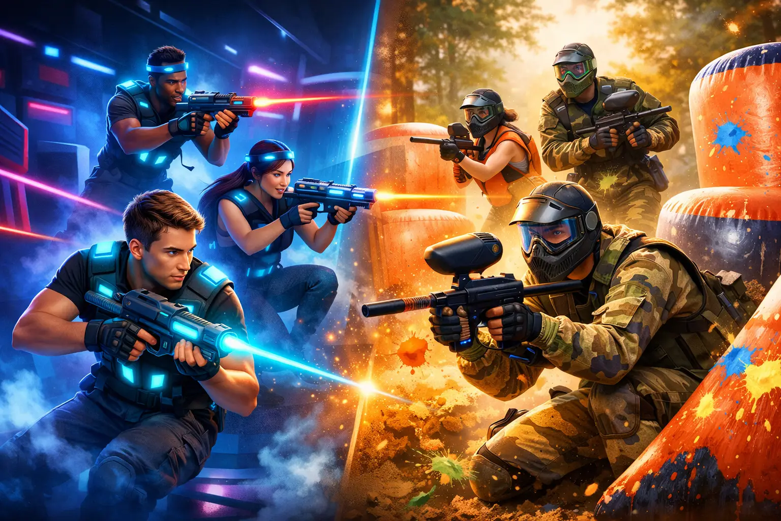 Laser tag sau paintball: ce alegi pentru grup?