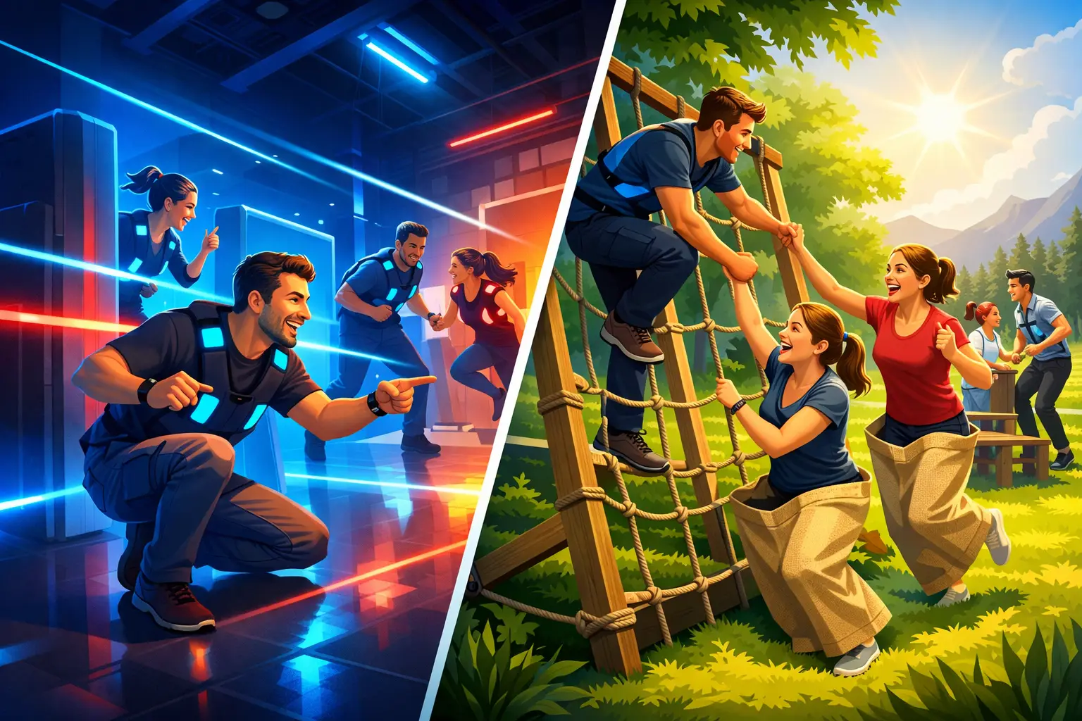 Team building indoor vs outdoor: ce alegi?
