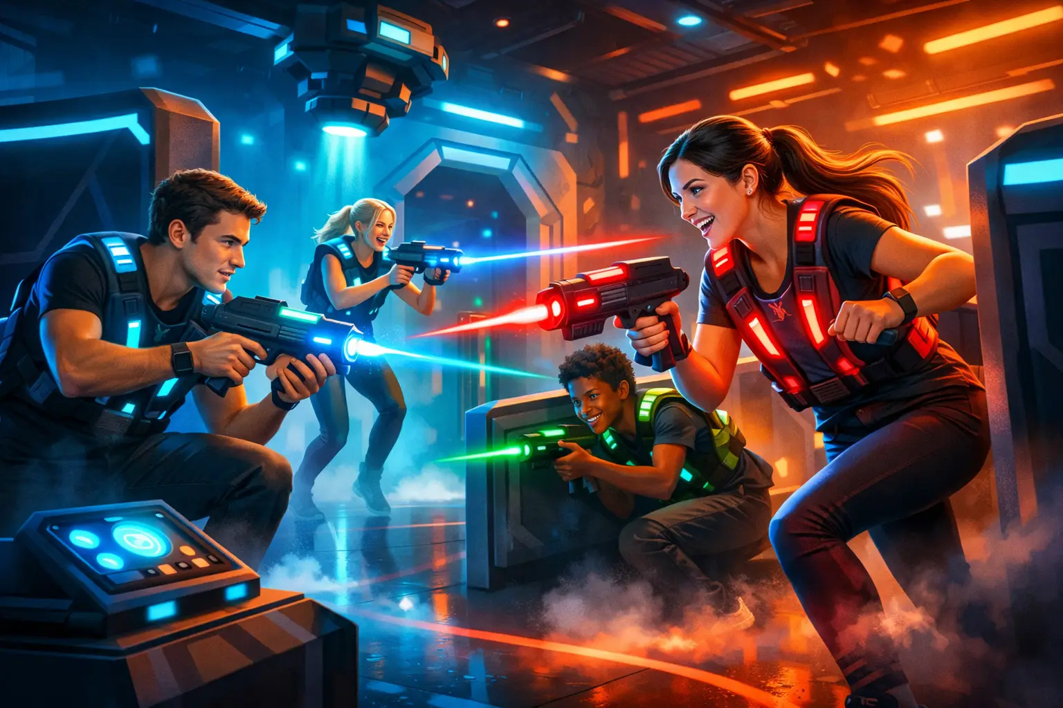 Cât durează o sesiune de laser tag la Laser Hunt?