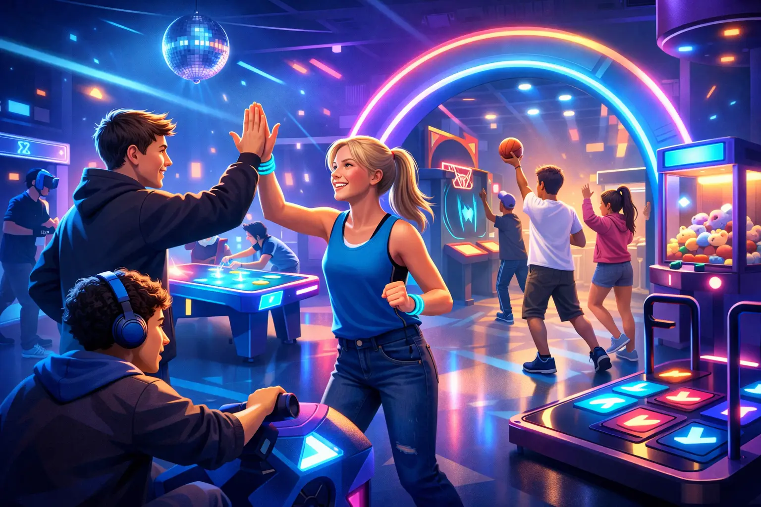 Exemplu de petrecere pentru adolescenți cu arcade